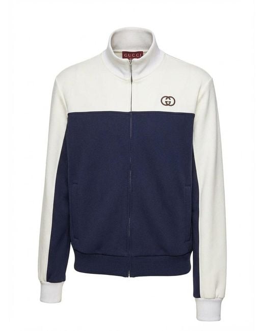Gucci Blue Technical Jersey Zip Jacket, Ready-To-Wear for men