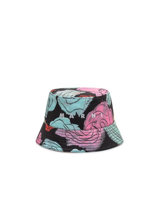 Marni White Orion Print Bucket Hat