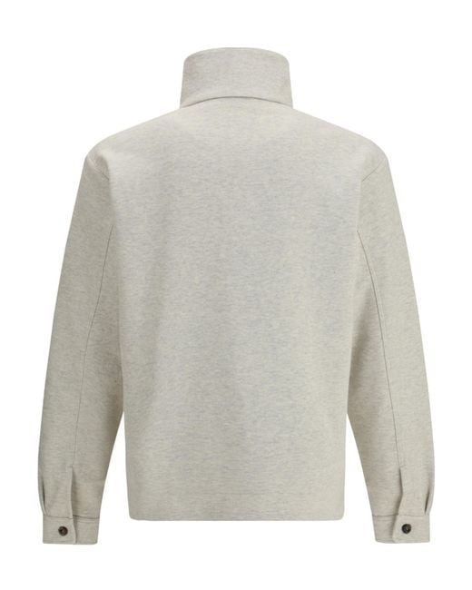 Tom Ford Gray Half-Button Pullover for men