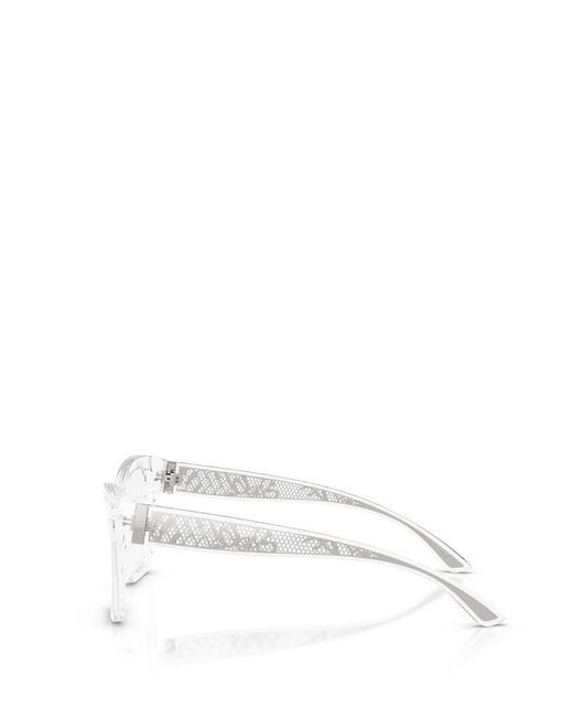 Dolce & Gabbana White Eyewear Square Frame Glasses