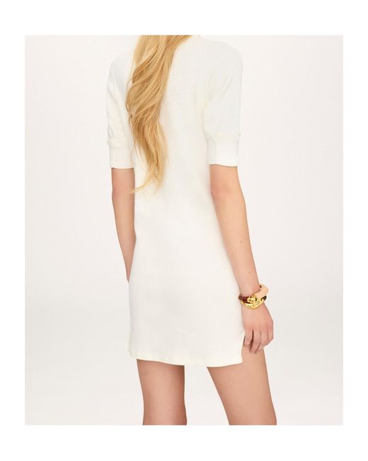 Chloé White Chloé Buttoned Mini Knitted Dress