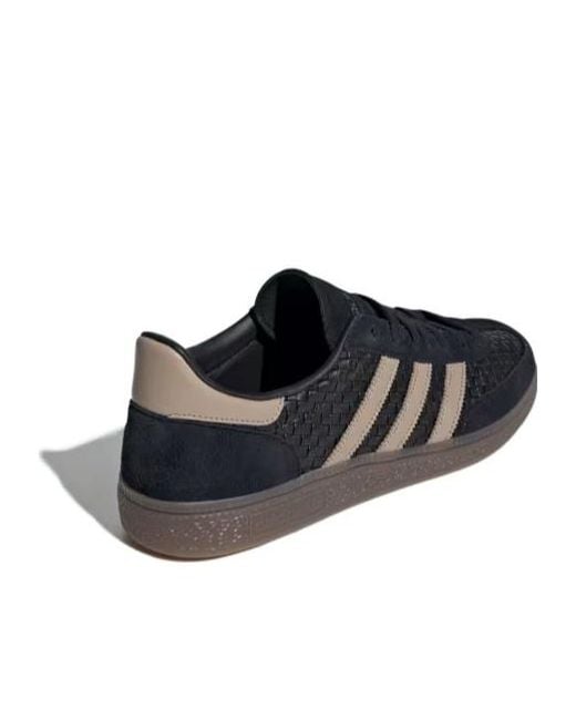 Adidas Originals Black Handball Spezial Woven Three-Stripe Sneakers for men