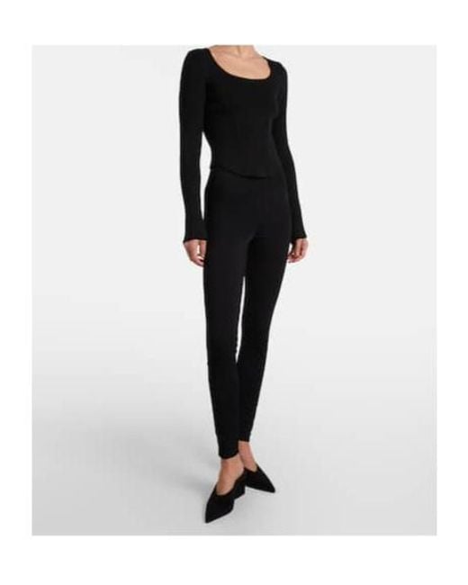 Alaïa Blue High-Rise Leggings