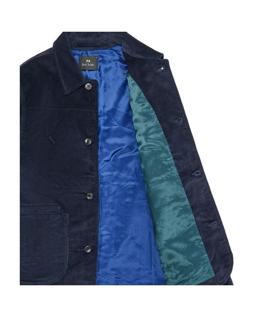 Paul Smith Blue Corduroy Work Jacket for men