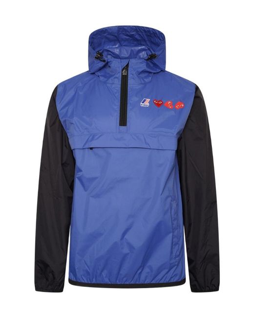 COMME DES GARÇONS PLAY Blue X K-Way Half-Zip Jacket for men