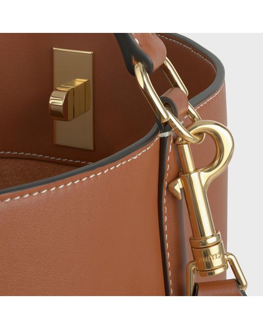 LE 37 MEDIUM BUCKET BAG 25 IN CEDAR BROWN CALFSKIN GOLD HARDWARE main image 1