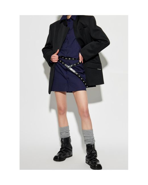 The Attico Blue Long-Sleeved Dress