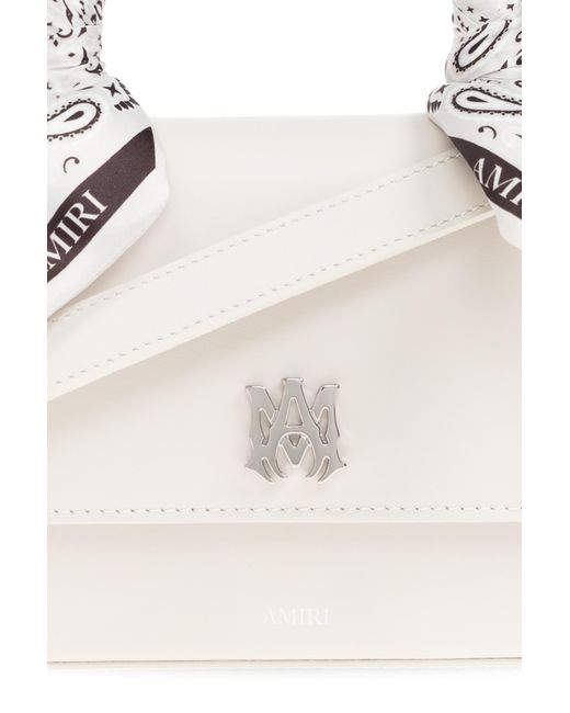 Amiri White Bandana-Detail Tote Bag