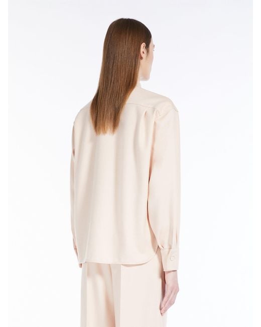 Max Mara Natural Collared Long-Sleeved Shirt Jacket