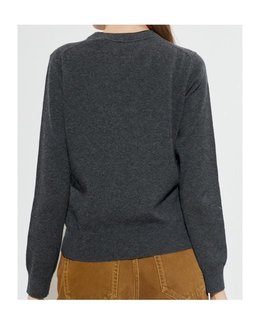 Isabel Marant Gray Crew Neck Long-Sleeved Knitwear