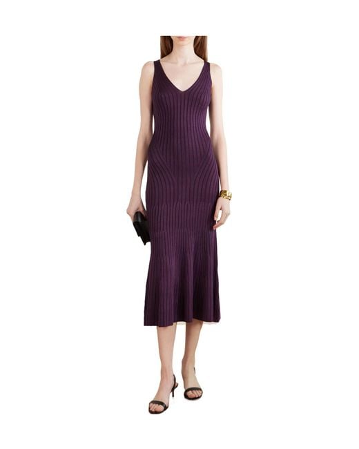 Adam Lippes Purple Knit Dress
