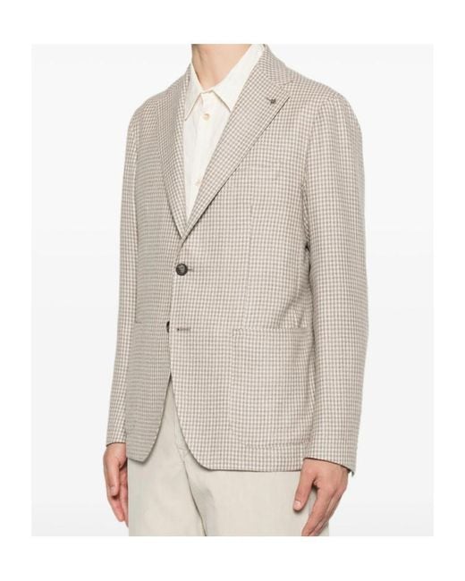 Tagliatore Natural Single-Breasted Suit Jacket for men