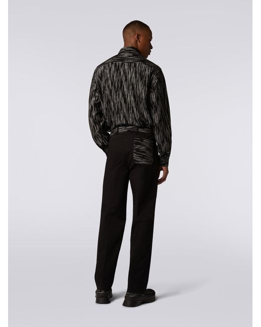 Missoni Black Pressed Crease Chino Trousers for men