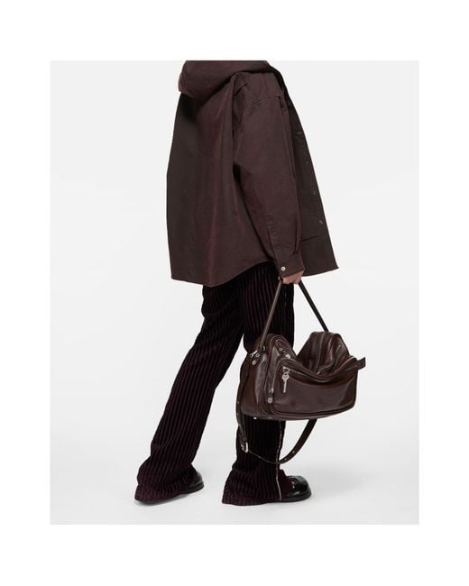 Acne Brown Layered Hooded Jacket for men