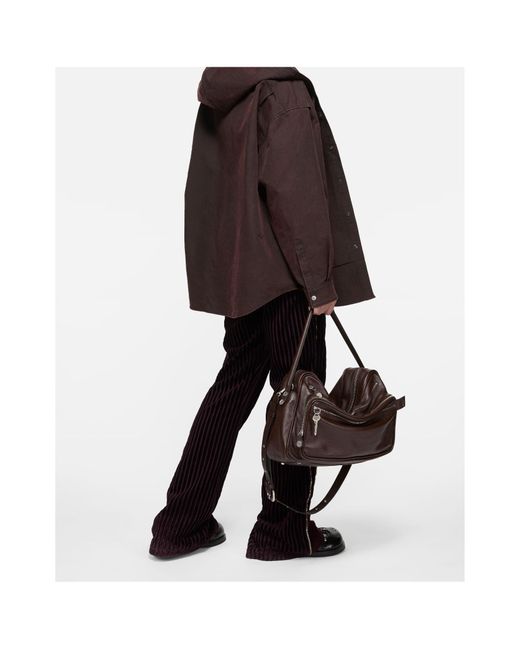 Acne Brown Layered Hooded Jacket for men