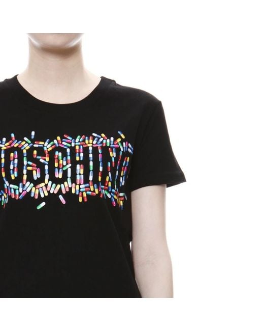 Moschino Black Capsule Logo Printed T-Shirt