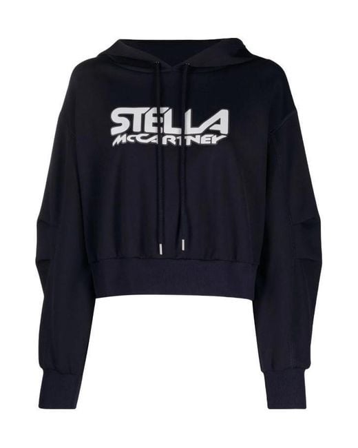 Stella McCartney Blue Scuba Drawstring Hoodie