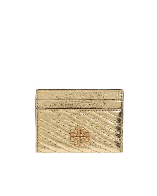 Tory Burch Natural Logo-Plaque Card Holder