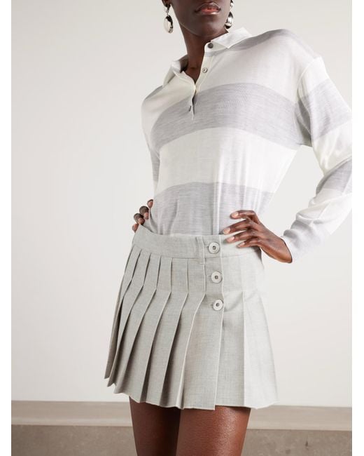 Rabanne White Pleated Mini Skirt