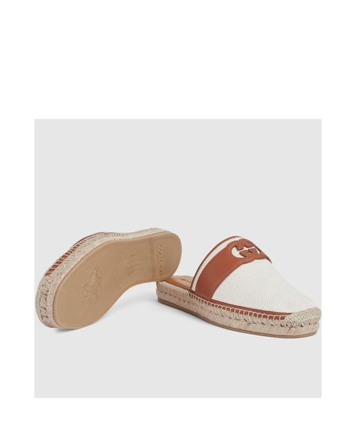 Gucci Brown Interlocking G Slide Espadrilles for men