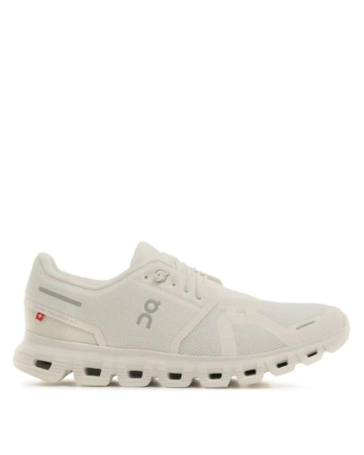 On Shoes White Cloud Mesh Running Shoes