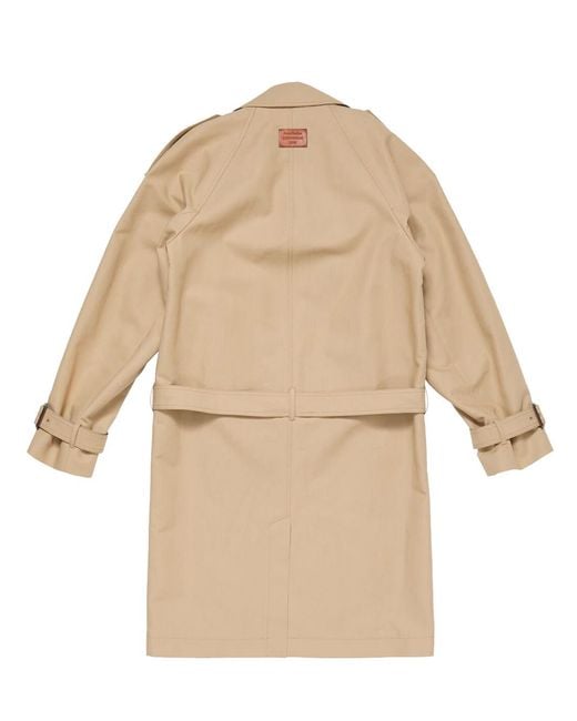 Acne Natural Double-Breasted Belted Trench Coat