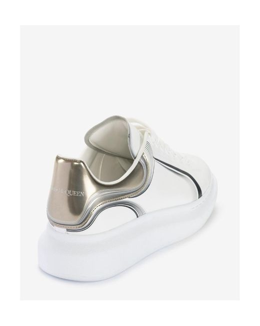 McQueen White Oversized Lace-Up Sneakers for men