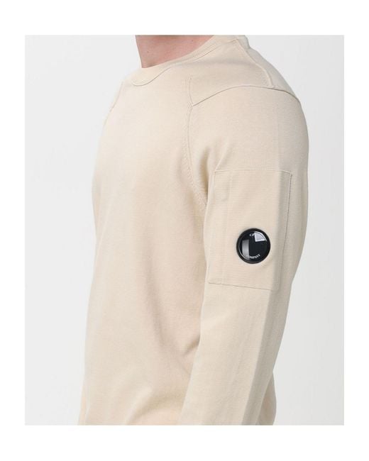 C P Company Natural Lens Detailed Crewneck Sweatshirt for men
