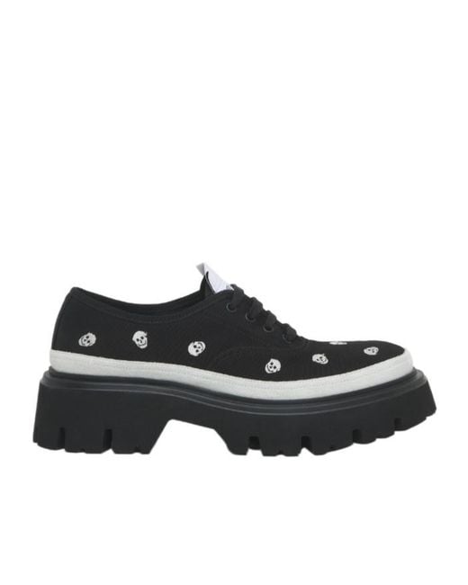 McQueen Black Ollie Skull Low-Top Sneakers for men
