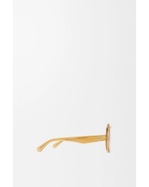 Loewe Natural Mini Anagram Steps Square Sunglasses