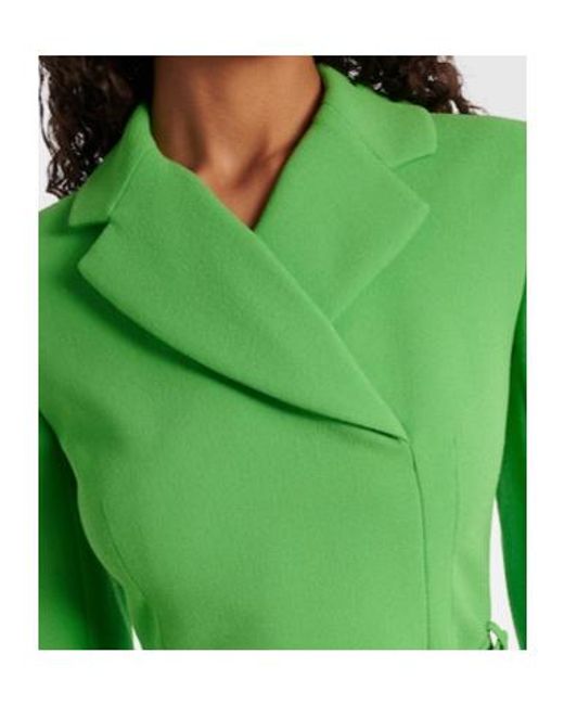 Emilia Wickstead Green Kalonice Wool Crêpe Midi Dress