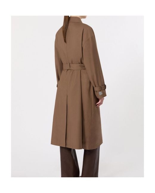Max Mara Brown Collared Long-Sleeved Coat