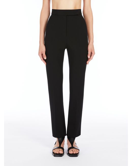 Max Mara Black Panteon Straight Leg Tailored Trousers