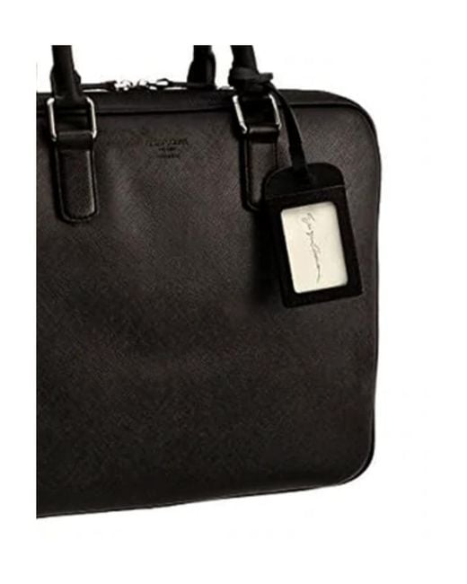Giorgio Armani Black Logo Handbag for men