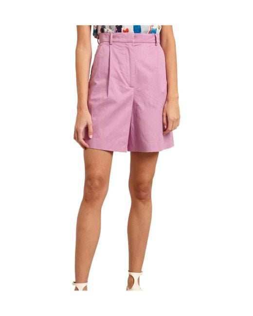 Weekend by Maxmara Pink Logo Bermuda Shorts