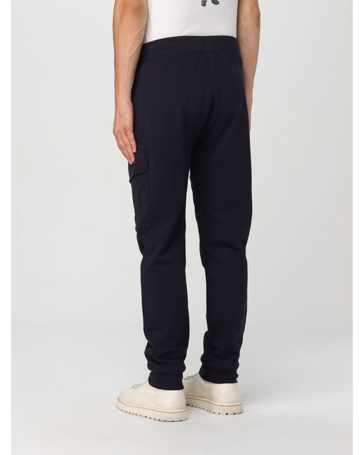 C P Company Blue Tapered Leg Cargo Track Pants for men