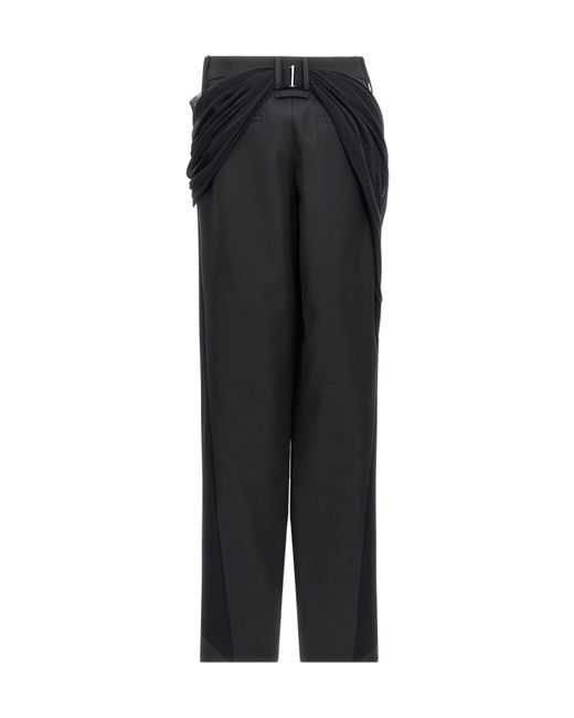 Jean Paul Gaultier Black Layered Draped Trousers