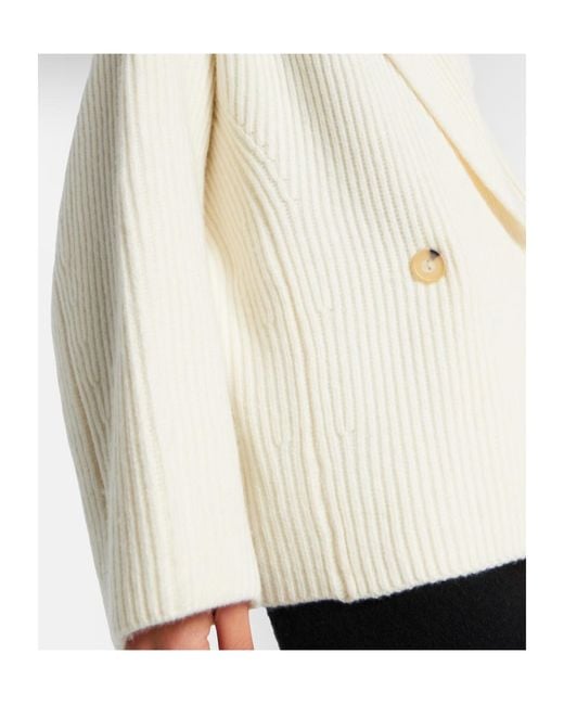 Vince Natural Ribbed-Knit Jacket