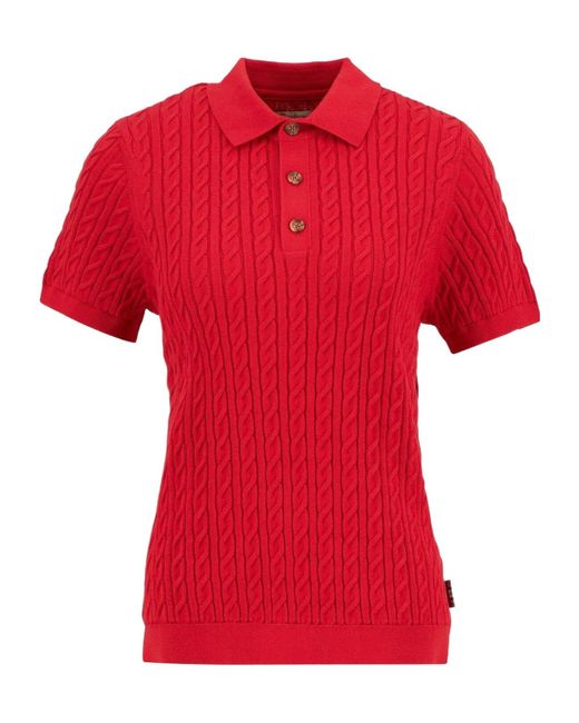 Barbour Red Short-Sleeve Sweater