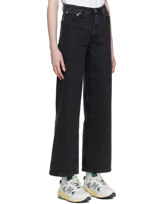 A.P.C. Gray Wide-Leg Cropped Jeans