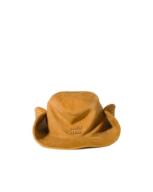 Miu Miu Natural Suede Cowboy Hat