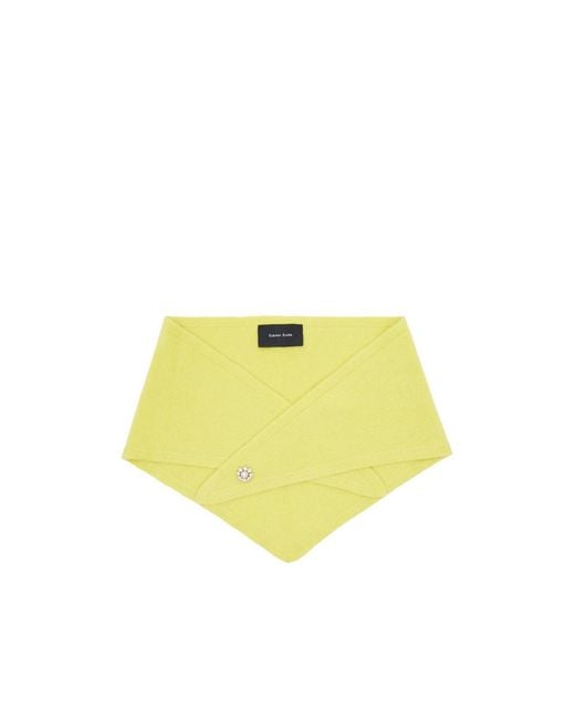 Simone Rocha Yellow Cashmere Scarves