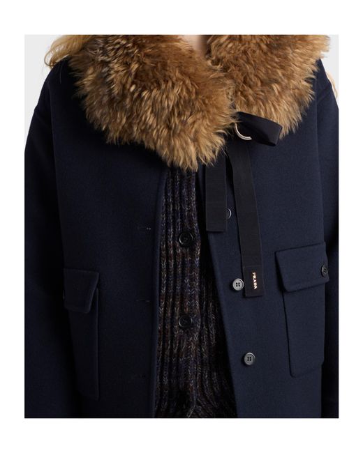 Prada Blue Double Cashwool Jacket