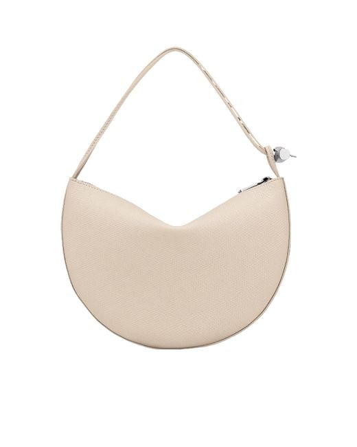 Longchamp White Small Le Roseau Tote Bag