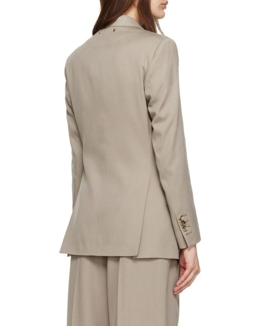 Golden Goose Deluxe Brand Gray Double-Breasted Blazer