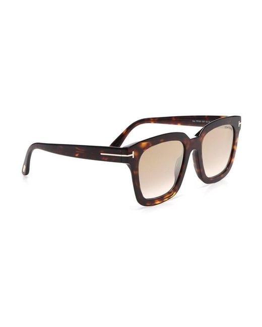 Tom Ford Multicolor Tortoiseshell-Effect Square-Frame Sunglasses