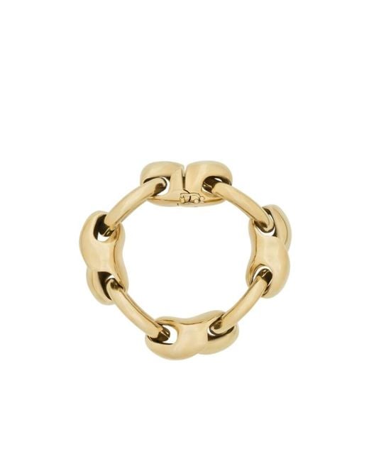 Saint Laurent Metallic Shell Chained Bracelet