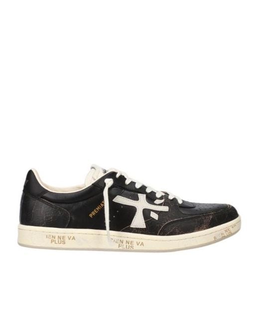 Premiata Black Lace-Up Sneakers for men