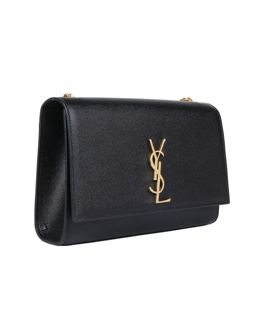 Saint Laurent Black Kate Medium Shoulder Bag