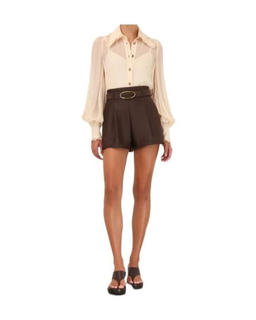 Zimmermann Brown Blend Shorts
